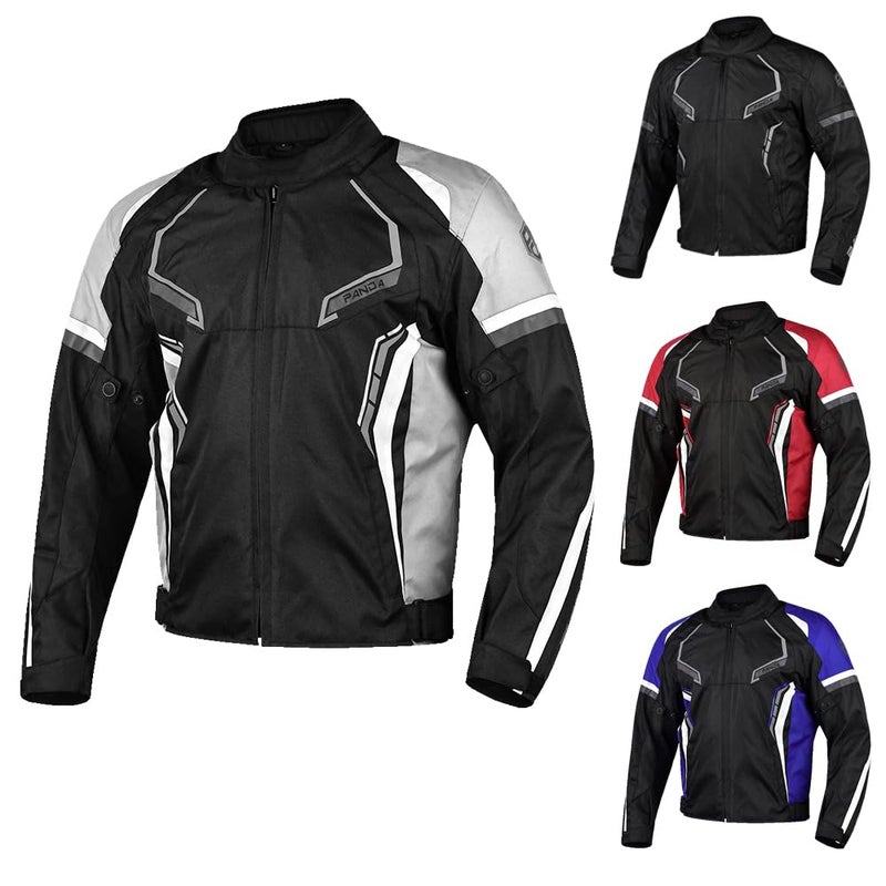 PANDA CYCLE GEAR Motorcycle Jackets for Men  Women All Season Impact Armored Enduro Dual Sport ATV Riding Touring Motocross Protective Jacket US Alpha Medium Regular Regular GREY